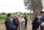 بازدید امام جمعه شهرستان ساوه به همراه رئیس کمیته امداد امام خمینی این شهرستان از پردیس تحقیقات و آموزش انار ساوه